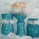 Tiffany-blaue Hochzeits-Dekorationen, Hochzeitsfeier, Aqua, Quinceanera, Babyparty, Hochzeitsparty Dekoration, Hochzeit Mittel