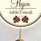 Wedding Reception Ferrero Rocher Escort Cards / Place Cards / Guests Name Cards / Placecards / Brown / Bronze / Leaf / Leaves / Autumn