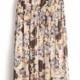 Jaune à manches courtes robe florale de mousseline de soie plissée - Sheinside.com