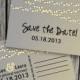 DIY Druck - Sparen Sie das Datum Postkarte - String Of Lights