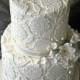 White Lace Pattern Wedding Cake Picture 