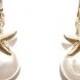 Gold Charm Starfish Earrings