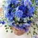 Bouquets de mariée bleue