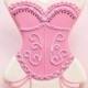 Pink Glitter Burlesque Dessous Bachelorette Cookie-Bevorzugungen - Korsett-Hochzeits-Party Favors / / 1 Doz. / / Brautjungfer Ge