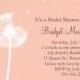 Peach Dandelion Bridal Shower Invitation