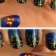 Superman Man Of Steel Nail Art 