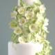 Magnifique Rose Et treillis gâteau de mariage