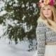 Fun und Flirty Floral Crown Winter-Hochzeit Inspiration