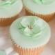 Mint Flower Cupcakes 