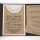 Rustic Wedding Invitation - Pocket Fold Invitation Set With 4 Inserts - Chalkboard Design - Sample Set