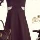 Black Contrast Gauze Sleeveless Pleated Dress - Sheinside.com
