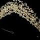 NWT Neue erstaunliche Kristall Couture Braut-Tiara Gold überzogene Hochzeits