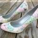 Schmetterlings-Hochzeits-Schuhe für Brautjungfern.