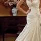 Satin perles blanc / ivoire robe de mariée robe de mariée faite sur 2 4 6 8 10