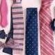 Pink And Navy Ties 