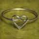 القلب عقدة خاتم - الحب العقده الدائري - إنفينيتي خاتم القلب - فضة 925 - مجوهرات بواسطة Katstudio
