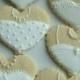 Wedding Cookies - Bride And Groom Heart Cookies - 1 Dozen