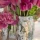Tulips & Peonies In Mercury Glass 