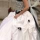 Image en noir et blanc de mariage, robe de mariage de corset, One Of A Kind robe de mariée