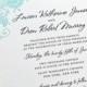 Lauren Teal Lace Wedding Invitation Sample - Custom Wedding Invitation