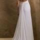 Sexy Blanc / ivoire Mode d'épaules en mousseline de soie des robes de mariée Applique personnalisée