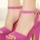 Fashion Style Fish Mouth Shoes Sandal Pink Pink SD0343