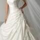 Empire A-line Strapless Beading Lace Brush Train Wedding Dresses WE4452