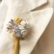 Ремесло недели: ленты-цветок Бутоньерка