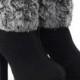 Fashion Style Thick Heels Short Boot Black Stripe BT1413