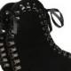 Fashion Style Rivet Low Heels Short Boot Silver BT1409