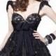 Cheap Short Black Nude Lace Sweetheart Homecoming Dress 2013