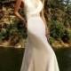 Halter Court Train A-line Chiffon Wedding Dress(WD0105)
