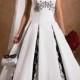 Strapless Ruched A-line Sweetheart Embroidery Sweep-train Floor-length Wedding Dresses WE1061