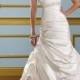Halter Chapel Train Trumpet Satin Wedding Dress(WD0114)