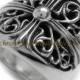 925 Silver Chrome Hearts Classic Cross Oval Ring