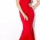 Elegant Red Mermaid Floor-length One Shoulder Dress