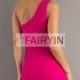 Chiffon Sheath/Column One-shoulder Sleeveless Short/Mini Dress