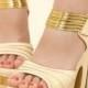 New Style Platform Fish Mouth Leather Sandal White White SD0497