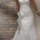 A-line Spaghetti Strap Appliques/Lace/Bow Column/Sheath Chapel Train Glamorous Natural Lace Wedding Dresses WE2677