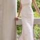 Strapless Appliques/Sequins/Lace Column/Sheath Court Train Luxurious Natural Pink Lace Wedding Dresses WE2675