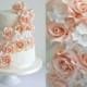 Blush Rose Cascade Wedding Cake