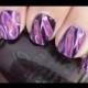 Purple Geode Inspired Nail Art