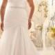 Asymmetrically Draped Soft Satin- Crystal Beaded Tie Sash Wedding Dresses(HM0204)