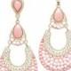 elabora coral earrings