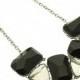 black/white lucite necklace
