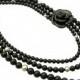 vintage noir rose necklace