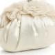 Ivory Satin Bag with Chiffon Flutters