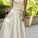 A-line Off-the-shoulder V-neck Lace Applique Empire Floor-length Wedding Dresses WE0121