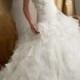 A-line Ball Gown Strapless Applique Chiffon Wedding Dress