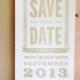 Annie + Nate's DIY Gold Rubber Stamp Save the Dates